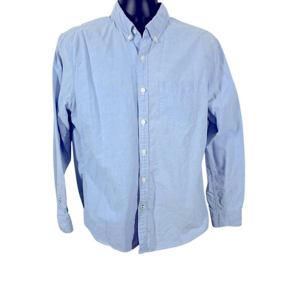 American Eagle Blue Casual Button-Down Shirt Seriously Soft Classic Size Large - Picture 5 of 13
